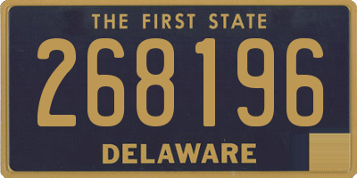 DE license plate 268196