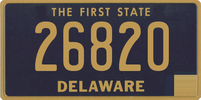 DE license plate 26820