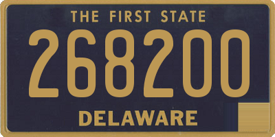 DE license plate 268200