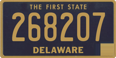 DE license plate 268207