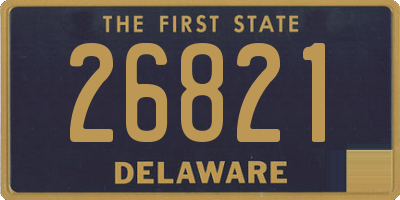 DE license plate 26821