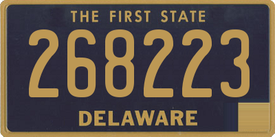DE license plate 268223