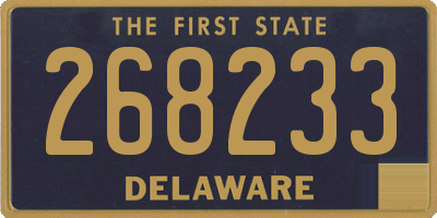 DE license plate 268233