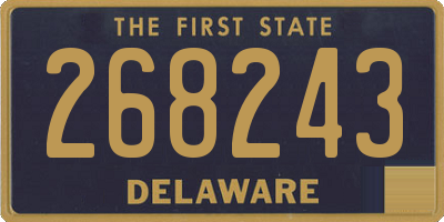 DE license plate 268243