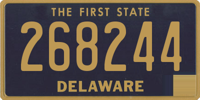 DE license plate 268244