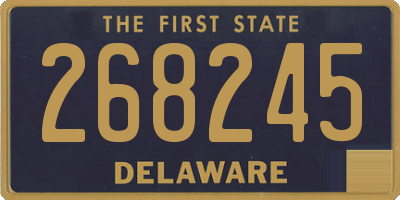 DE license plate 268245