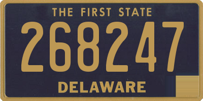 DE license plate 268247