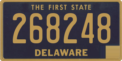 DE license plate 268248