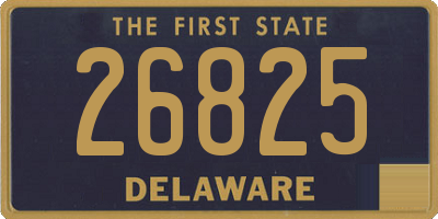 DE license plate 26825