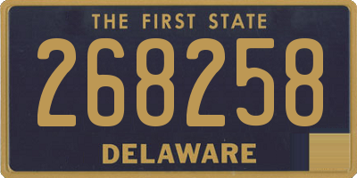 DE license plate 268258