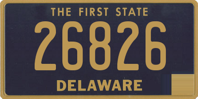 DE license plate 26826