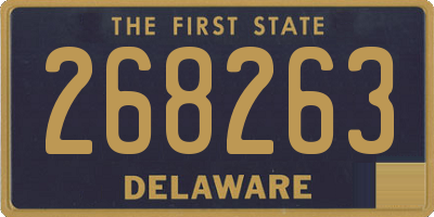 DE license plate 268263