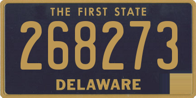 DE license plate 268273