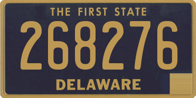 DE license plate 268276