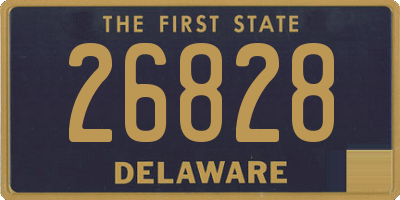 DE license plate 26828