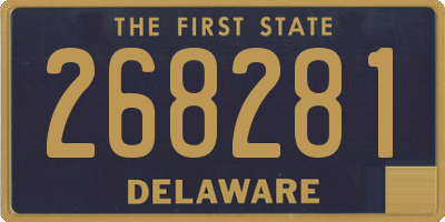 DE license plate 268281