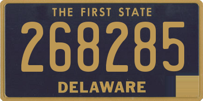 DE license plate 268285