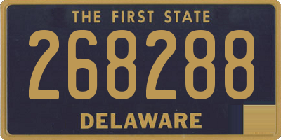 DE license plate 268288