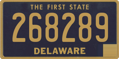 DE license plate 268289