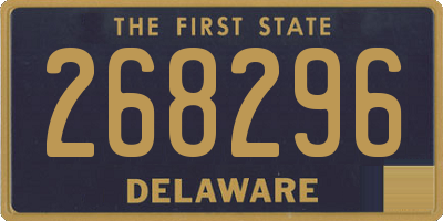 DE license plate 268296