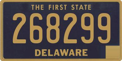 DE license plate 268299