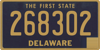 DE license plate 268302