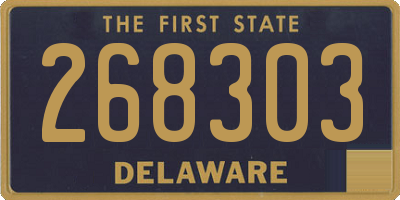 DE license plate 268303