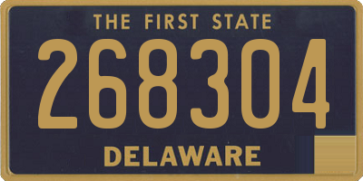 DE license plate 268304