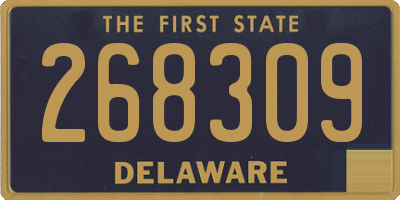 DE license plate 268309