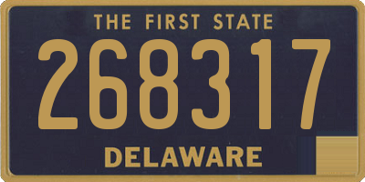 DE license plate 268317
