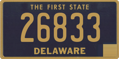 DE license plate 26833