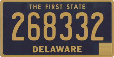 DE license plate 268332