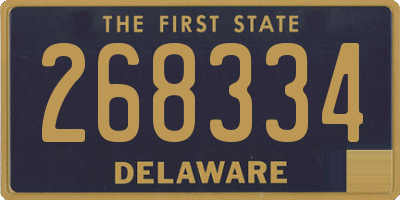 DE license plate 268334