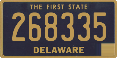 DE license plate 268335