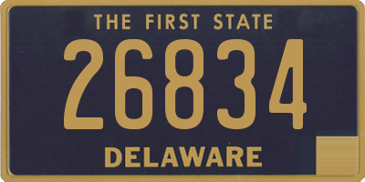 DE license plate 26834