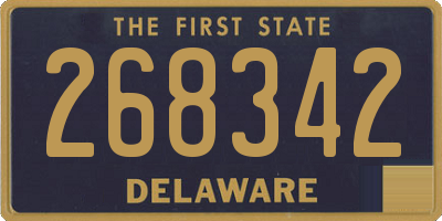DE license plate 268342