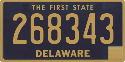 DE license plate 268343