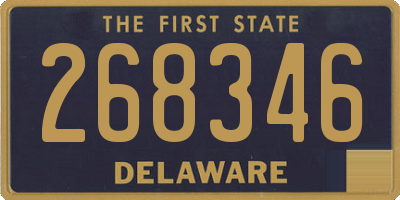 DE license plate 268346