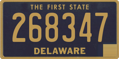DE license plate 268347
