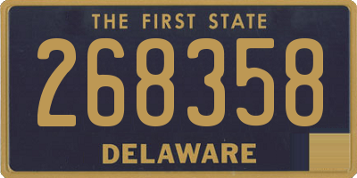 DE license plate 268358