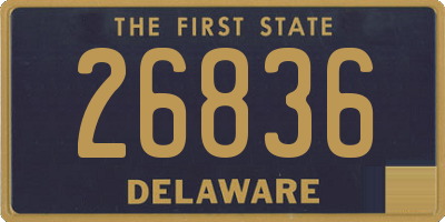 DE license plate 26836