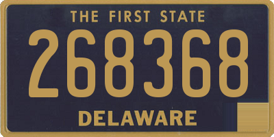 DE license plate 268368