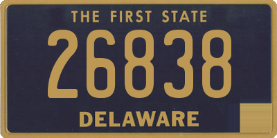 DE license plate 26838