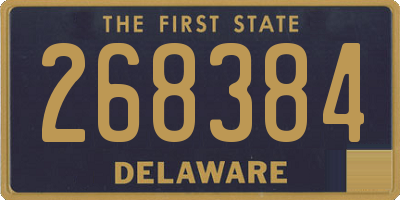 DE license plate 268384