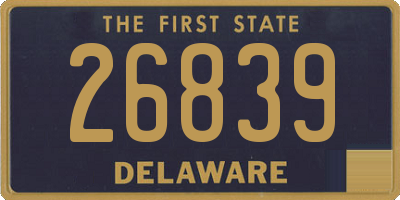 DE license plate 26839