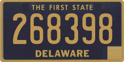 DE license plate 268398