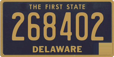 DE license plate 268402