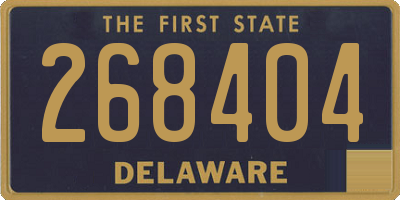 DE license plate 268404