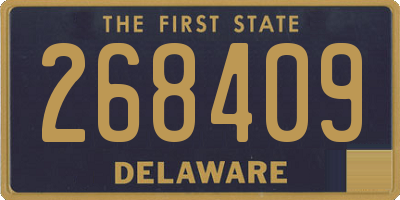 DE license plate 268409