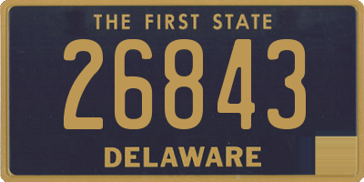 DE license plate 26843